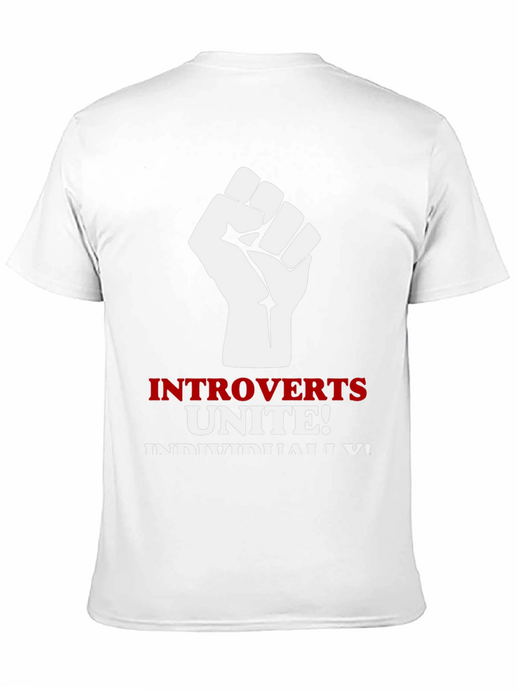 Introverts Unite Black T-Shirt Fist Graphic Funny Slogan Tee