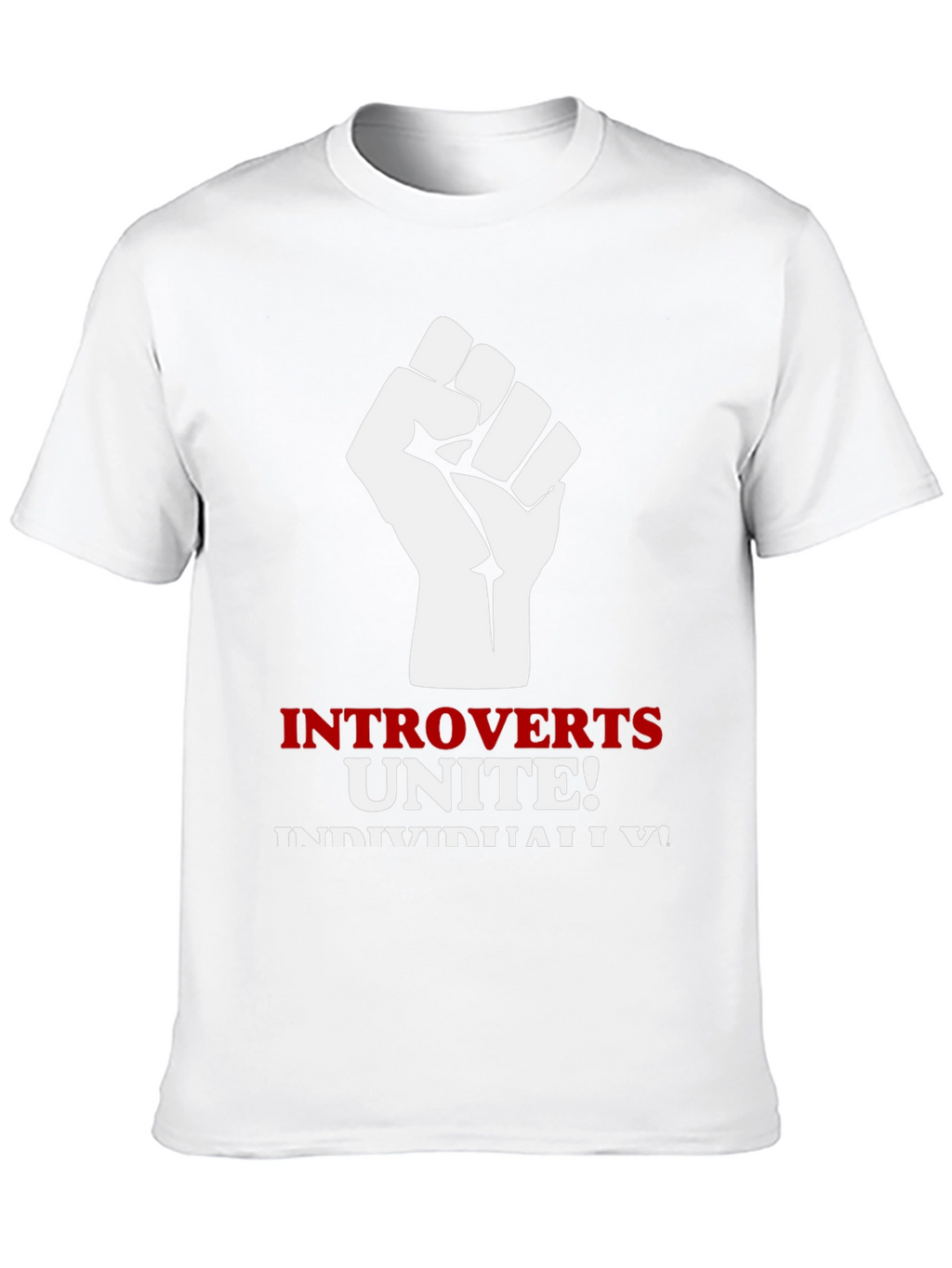 Introverts Unite Black T-Shirt Fist Graphic Funny Slogan Tee