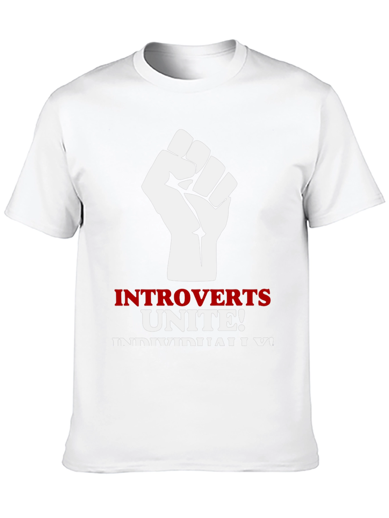 Introverts Unite Black T-Shirt Fist Graphic Funny Slogan Tee