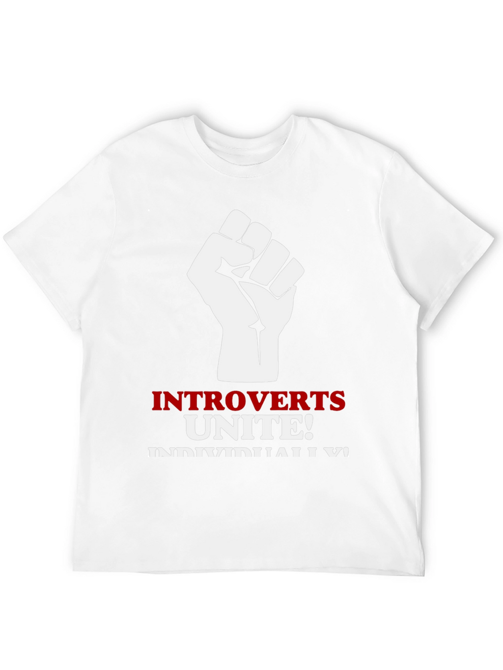 Introverts Unite Black T-Shirt Fist Graphic Funny Slogan Tee