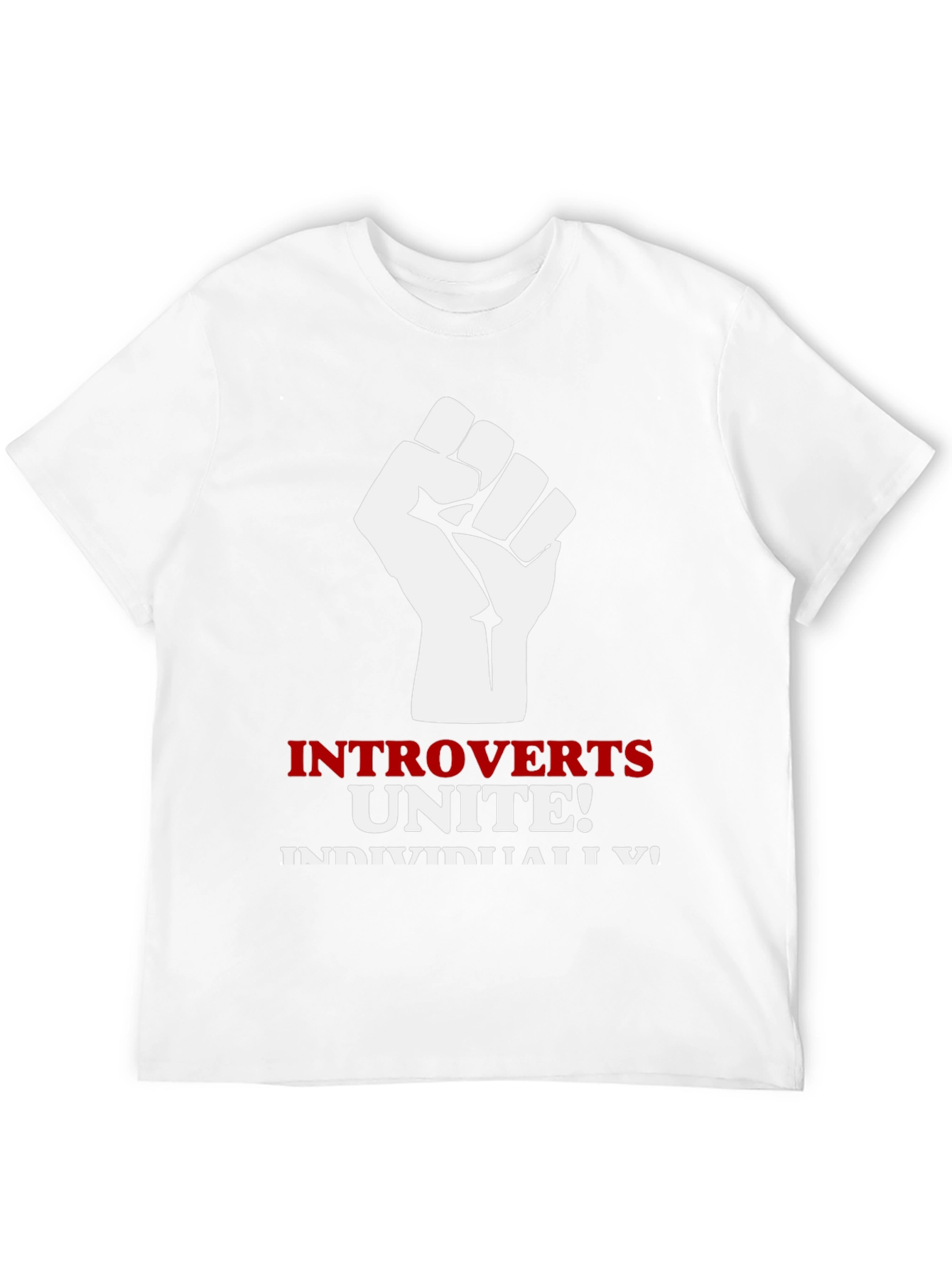 Introverts Unite Black T-Shirt Fist Graphic Funny Slogan Tee