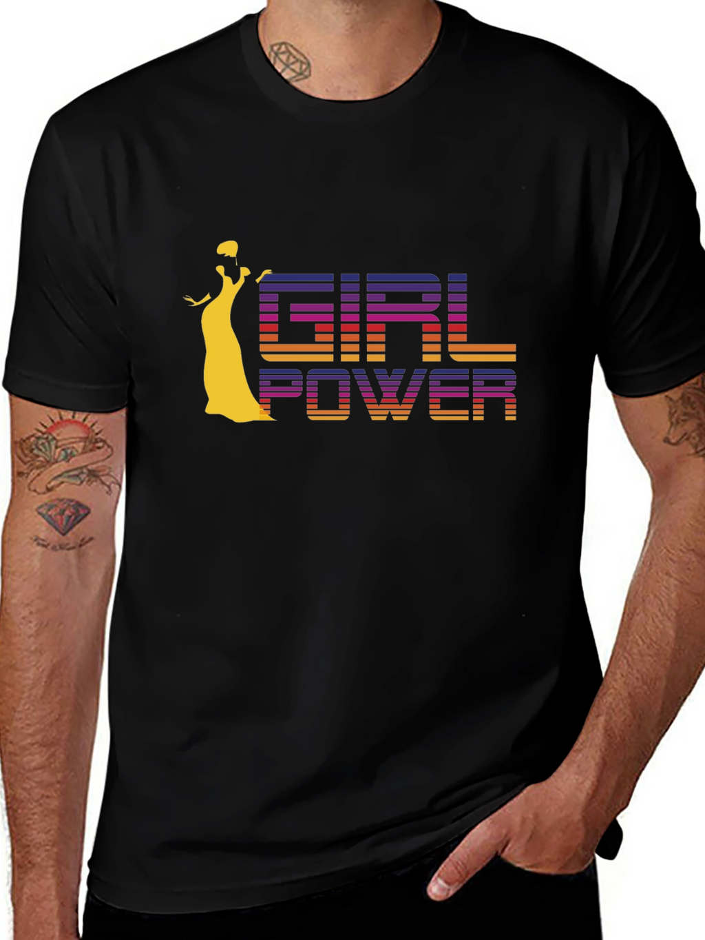Girl Power Retro T-Shirt - Womens Empowerment Tee