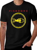 Fishbone Band T-Shirt - Black Graphic Print