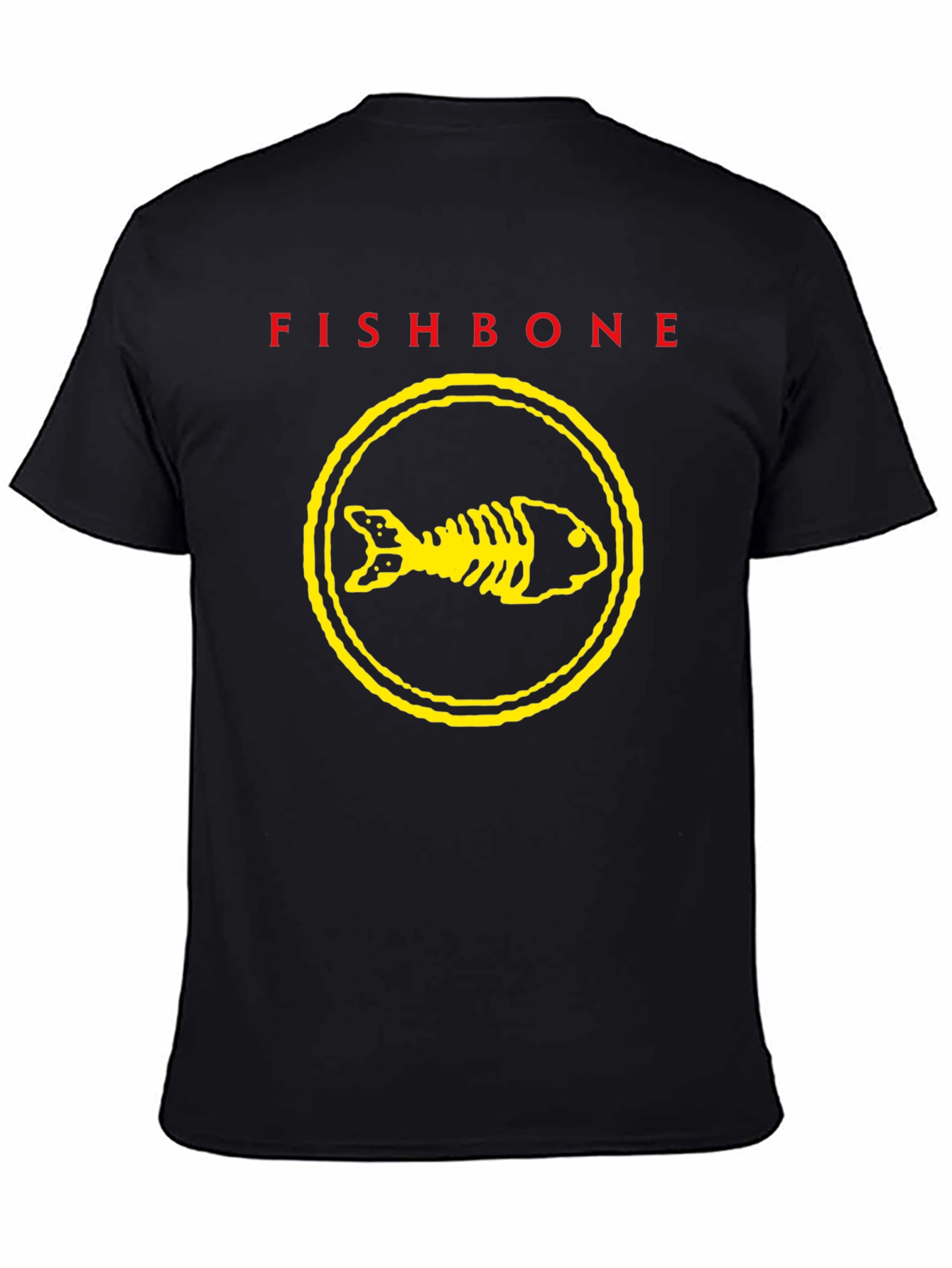 Fishbone Band T-Shirt - Black Graphic Print