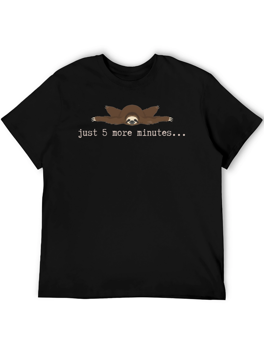 Just 5 More Minutes Sloth Graphic T-Shirt