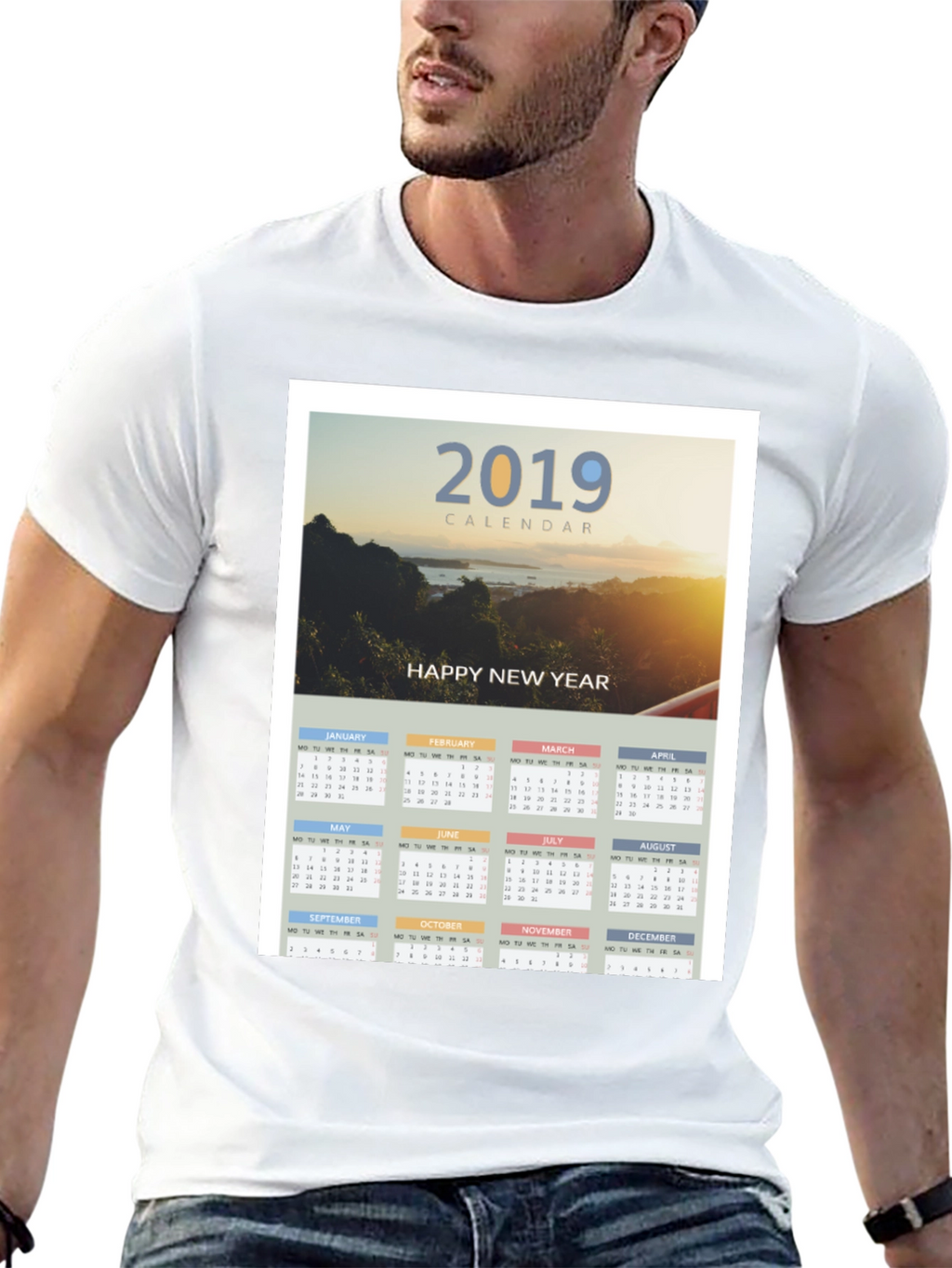 2019 Calendar Graphic T-Shirt - New Years Apparel