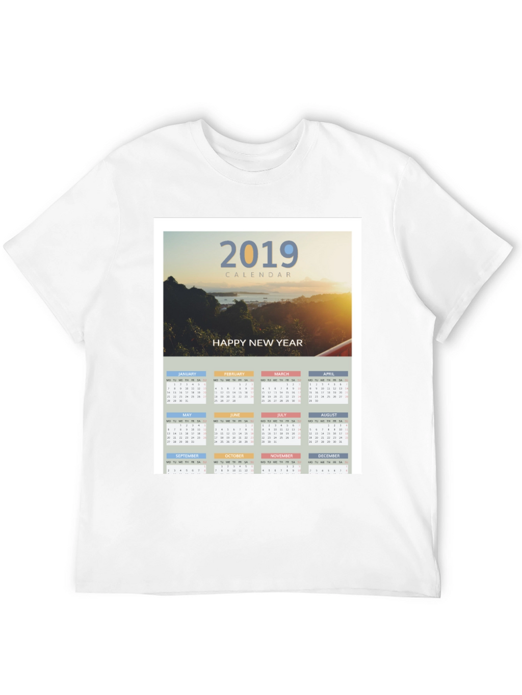 2019 Calendar Graphic T-Shirt - New Years Apparel
