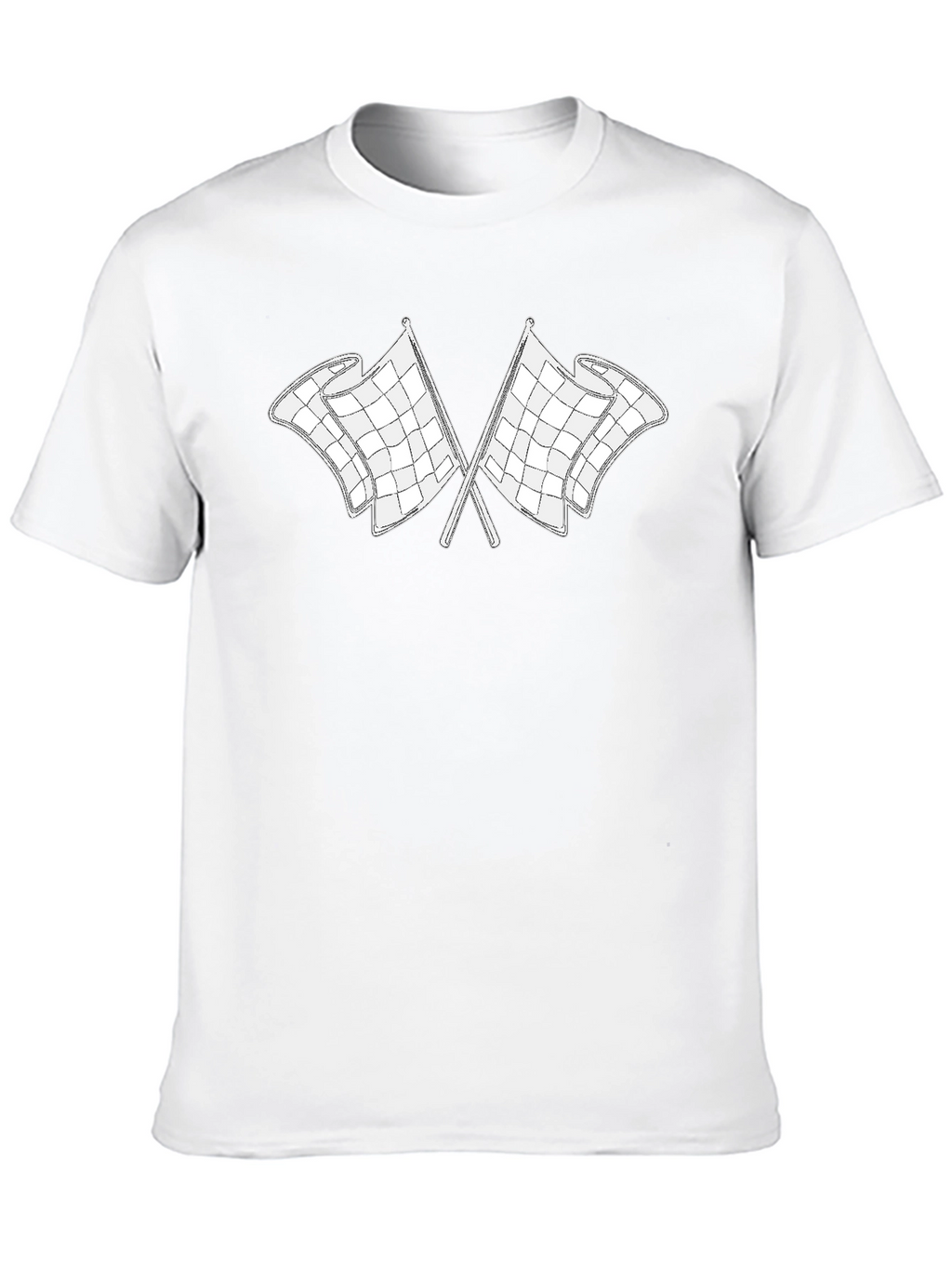 Checkered Flag Graphic T-Shirt - Race Day Ready