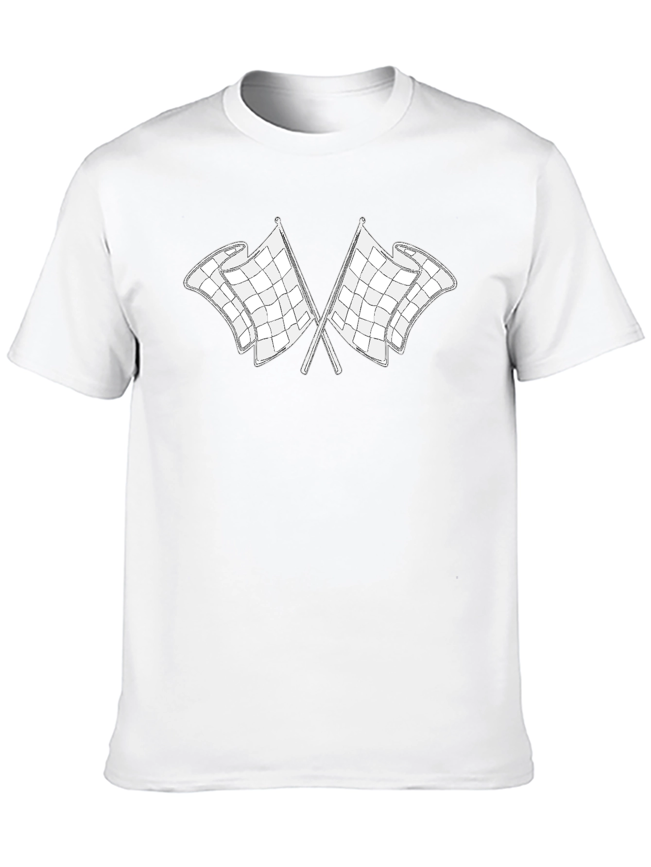 Checkered Flag Graphic T-Shirt - Race Day Ready
