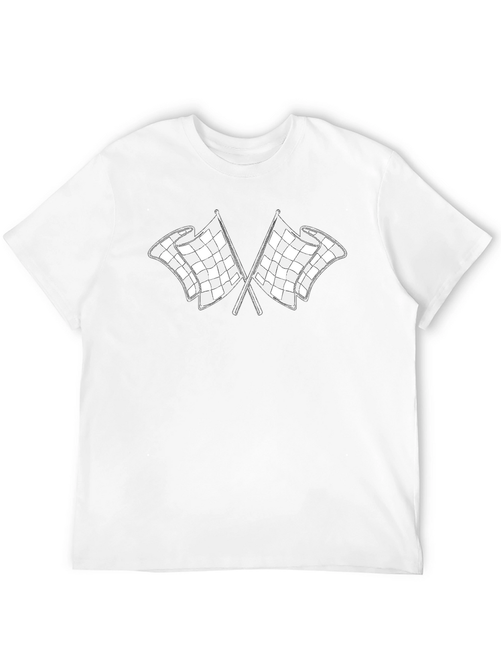 Checkered Flag Graphic T-Shirt - Race Day Ready