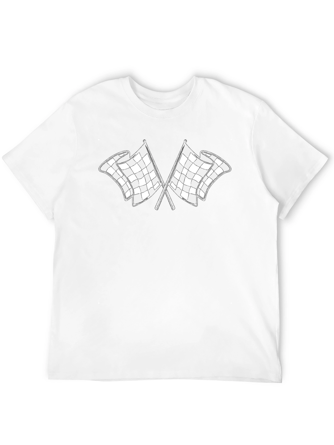 Checkered Flag Graphic T-Shirt - Race Day Ready