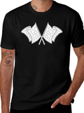 Checkered Flag Graphic T-Shirt - Race Day Ready