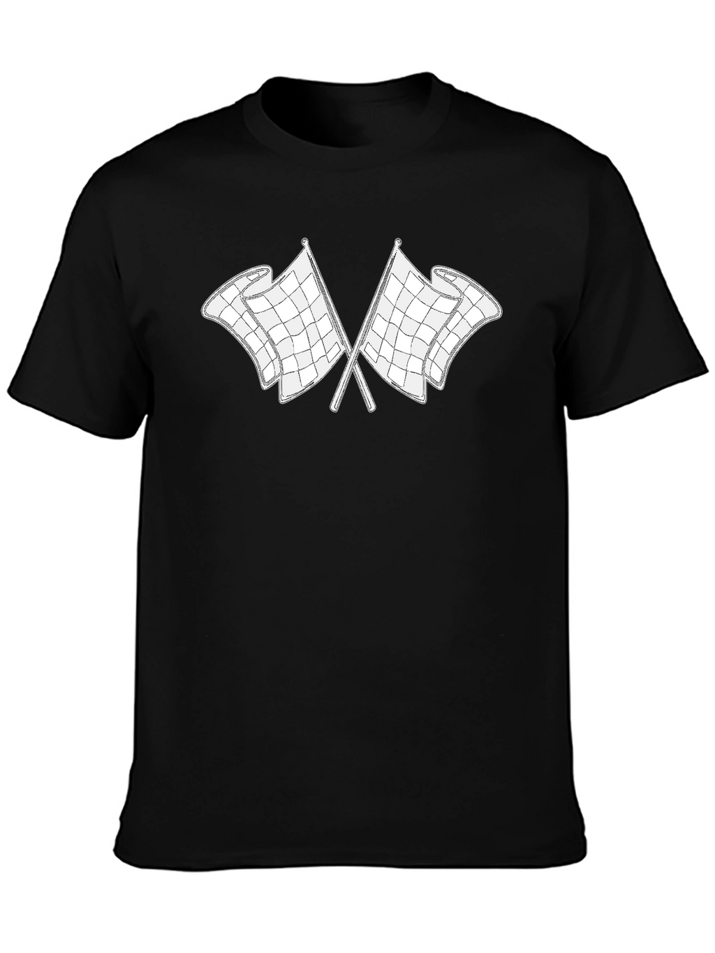 Checkered Flag Graphic T-Shirt - Race Day Ready
