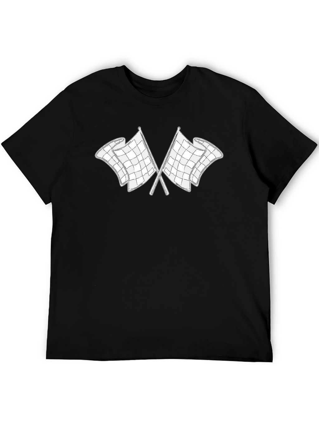 Checkered Flag Graphic T-Shirt - Race Day Ready
