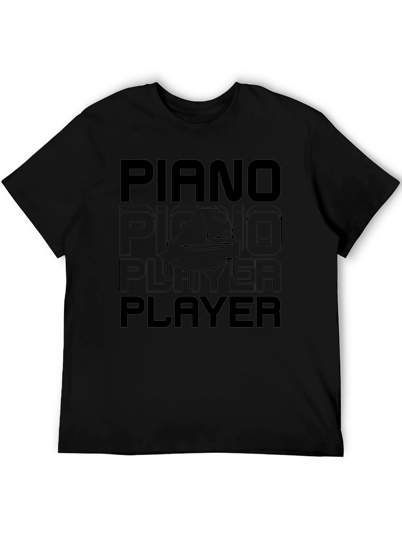Piano Player Black T-Shirt