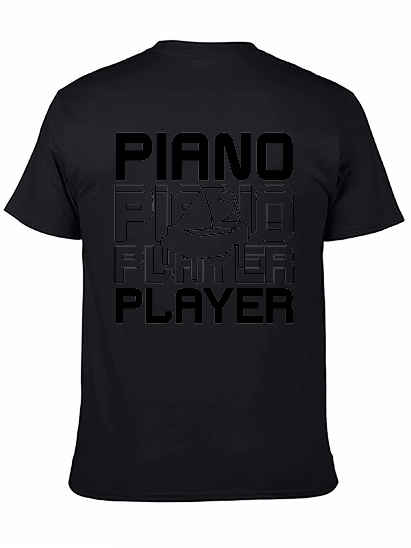 Piano Player Black T-Shirt