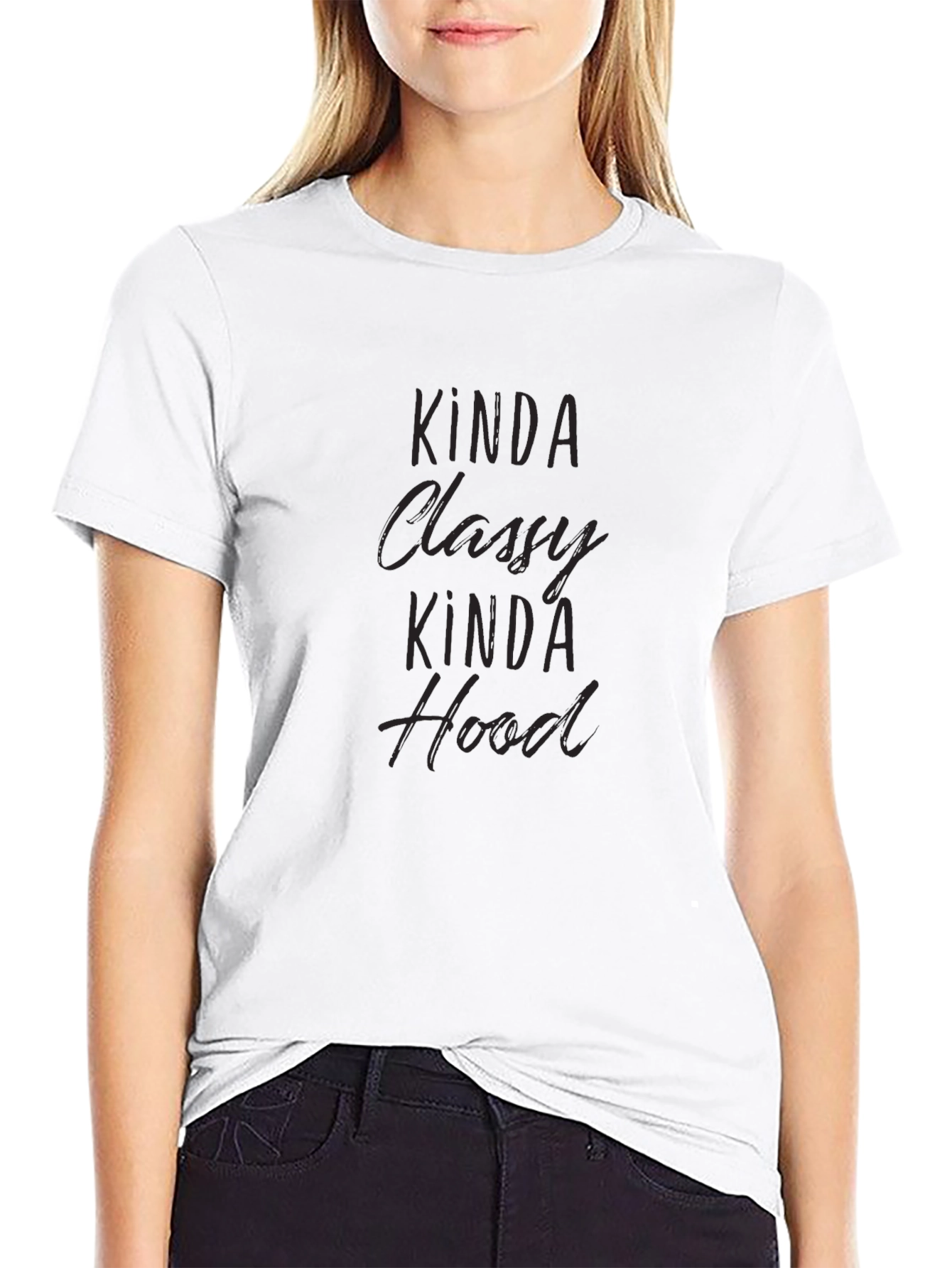 Kinda Classy Kinda Hood Black Graphic Tee