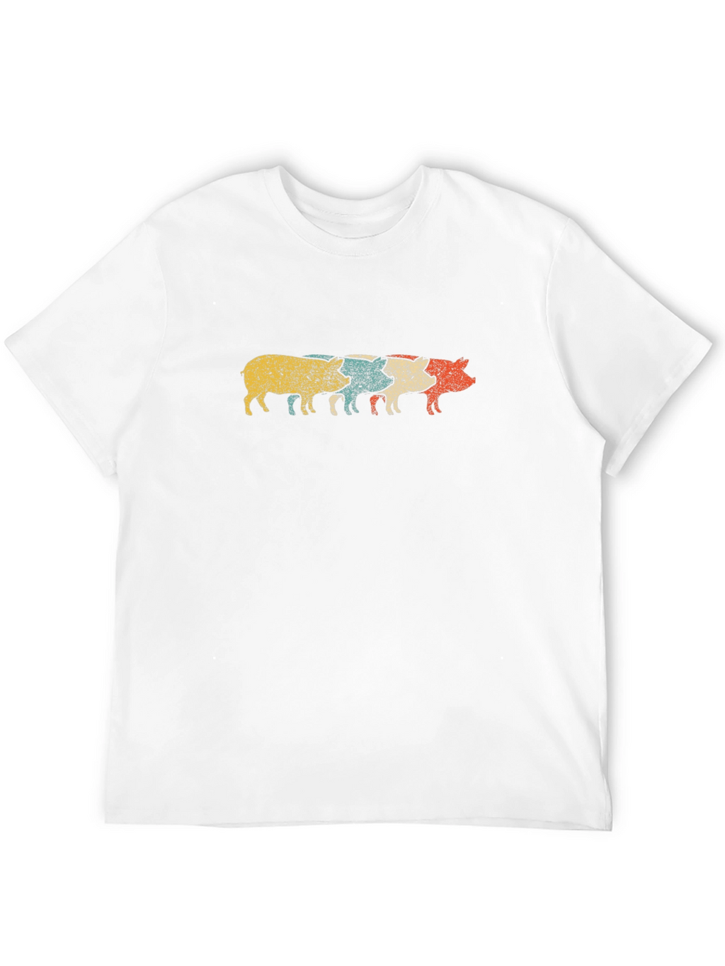 Retro Pig Parade Black T-Shirt