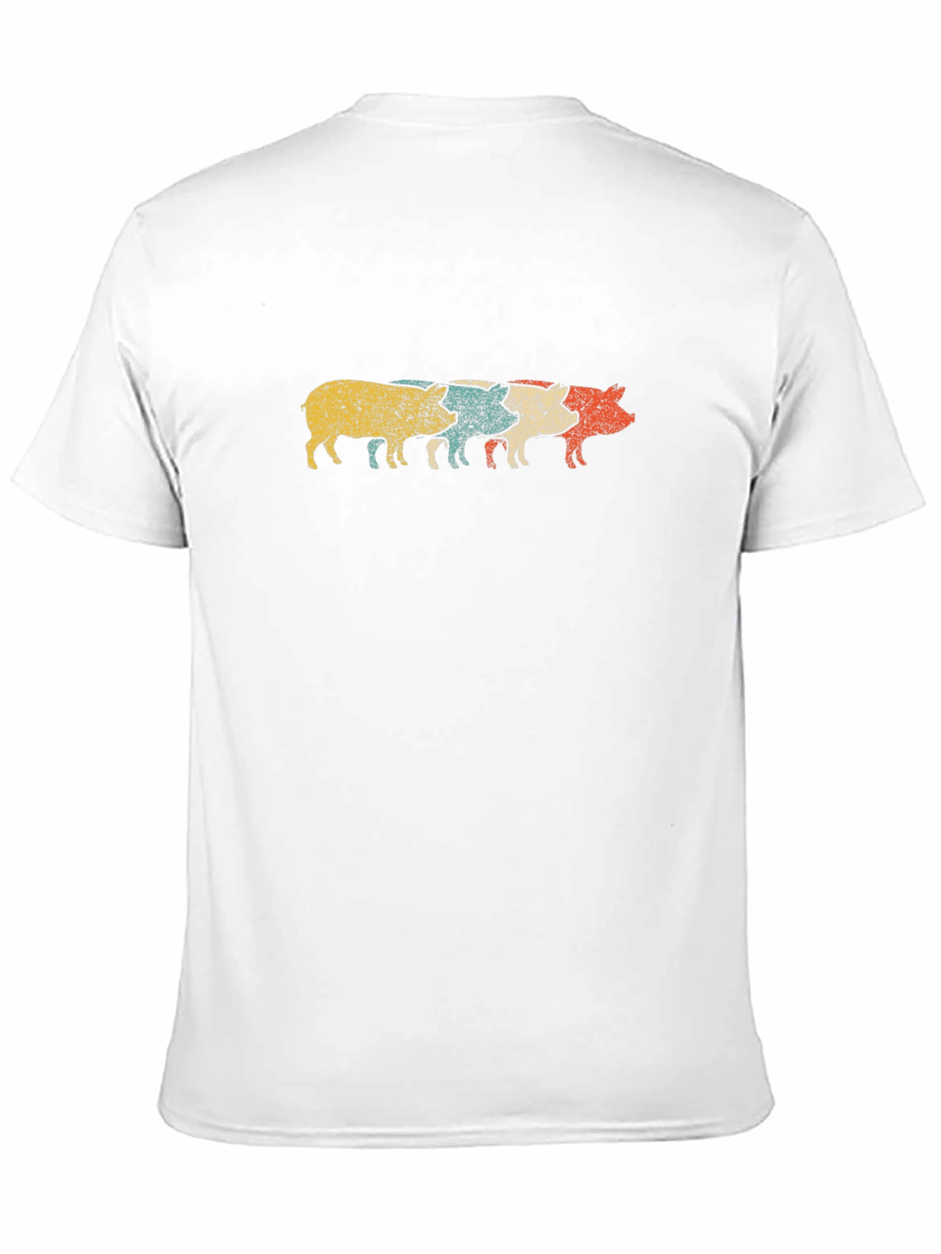 Retro Pig Parade Black T-Shirt