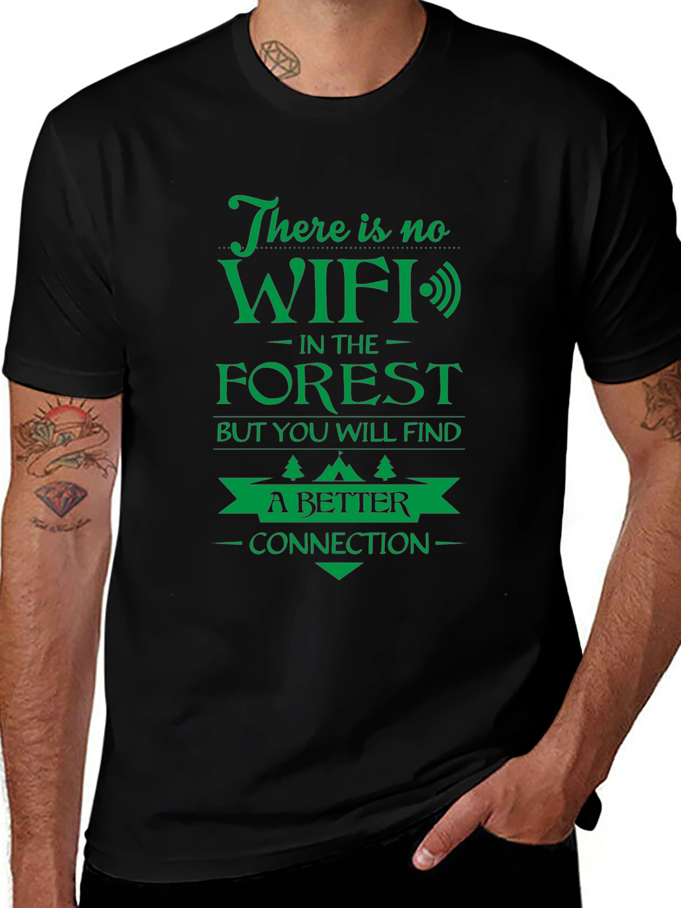 No WiFi in the Forest Graphic T-Shirt