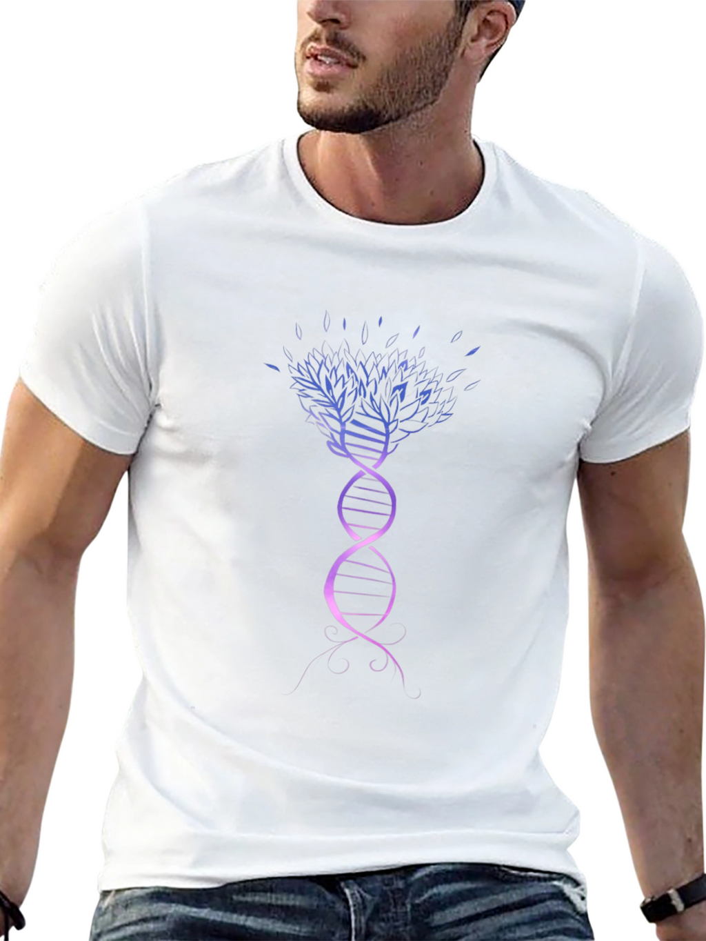 DNA Tree Graphic T-Shirt - Stylish Biology Tee