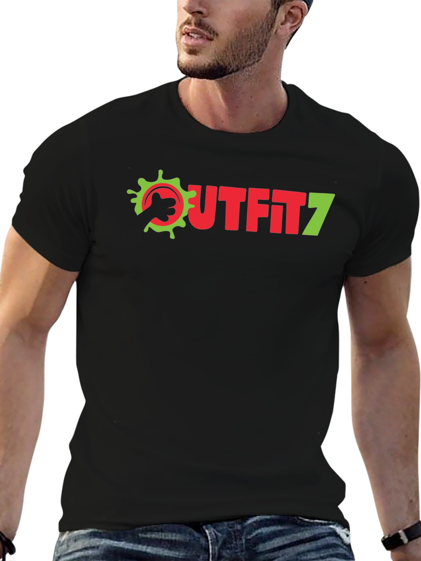 Outfit7 Black Graphic Tee