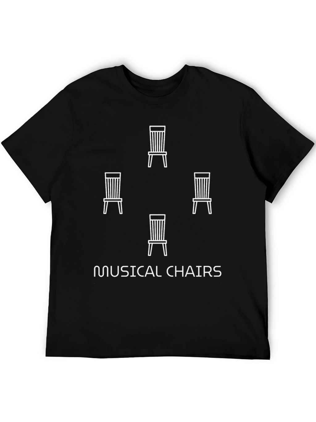 Musical Chairs Graphic Tee - Quirky Cotton T-Shirt