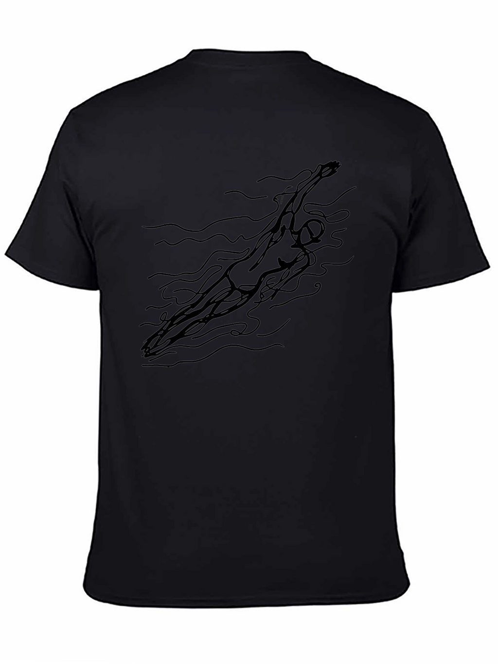 Swimmer Graphic Tee - Artistic Minimalist Design