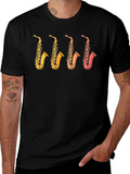 Saxophone Graphic T-Shirt