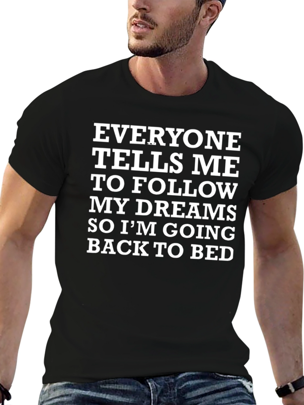 Funny Dreams Back to Bed Graphic T-Shirt
