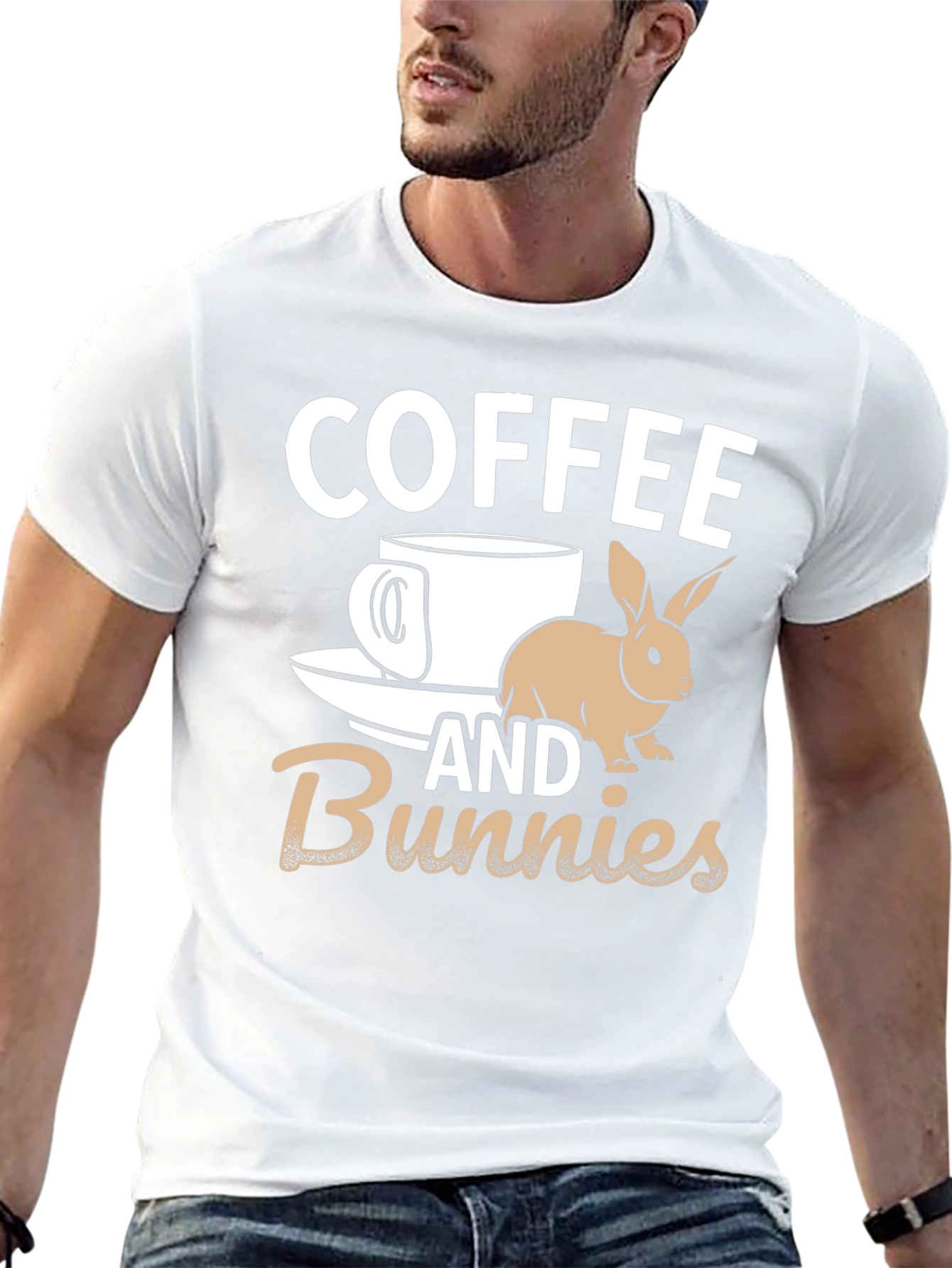 Coffee and Bunnies Graphic T-Shirt