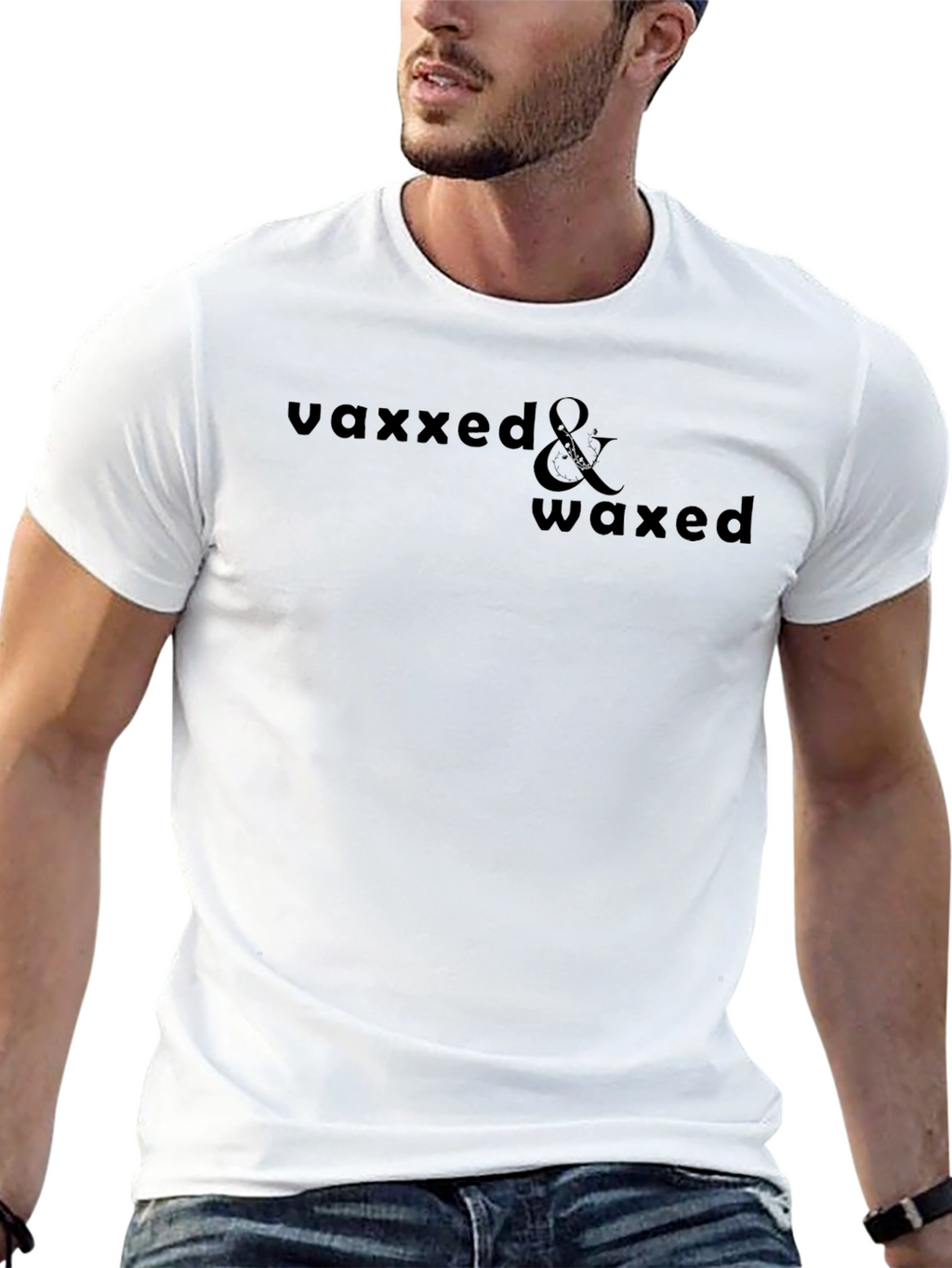 Vaxxed & Waxed Black Graphic Tee