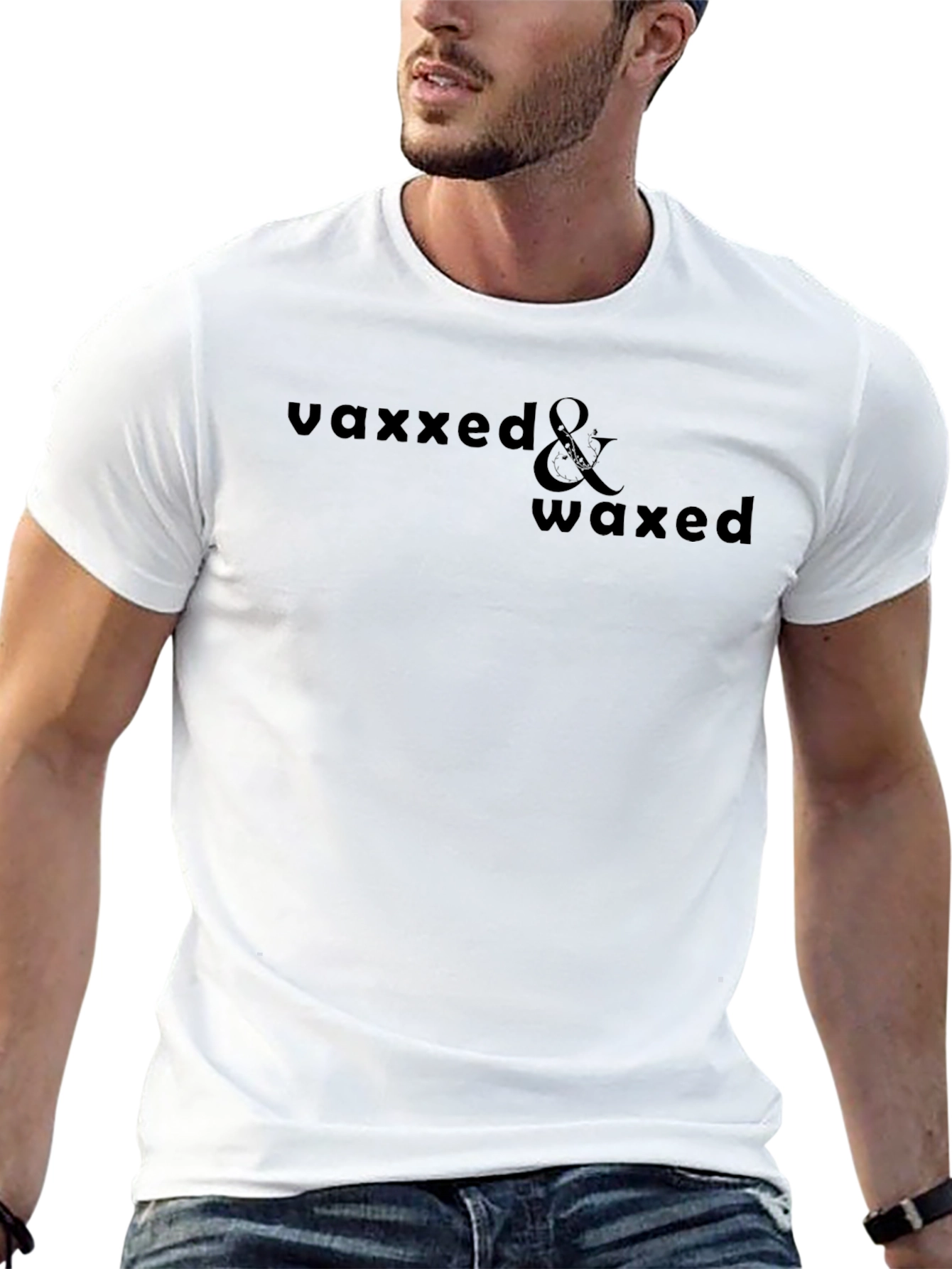 Vaxxed & Waxed Black Graphic Tee