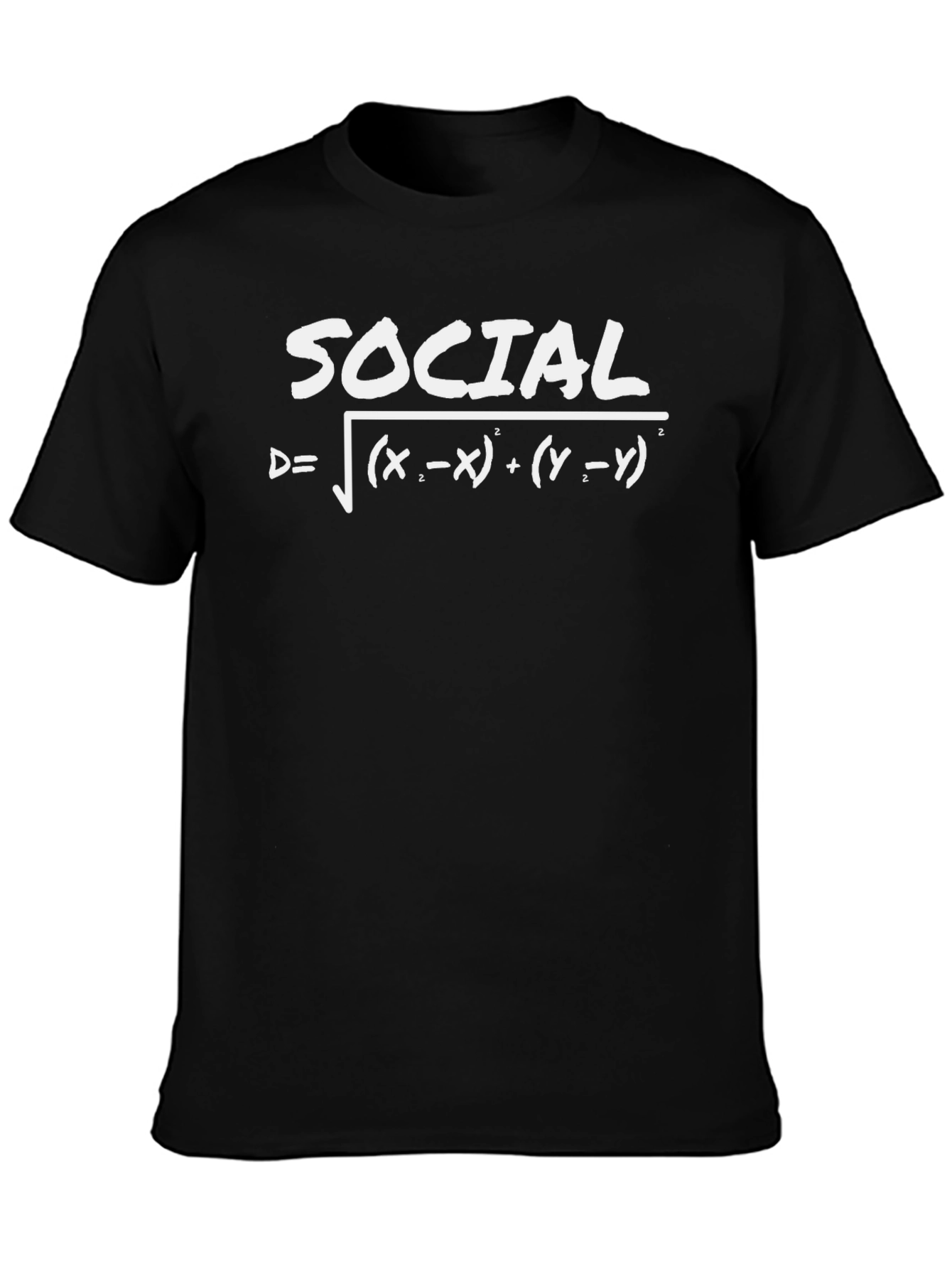Social Distance Formula Tee - Black Cotton T-Shirt