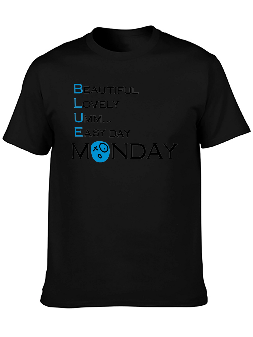 Blue Monday Graphic Tee - Relaxed Fit Cotton T-Shirt