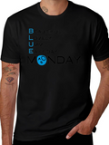 Blue Monday Graphic Tee - Relaxed Fit Cotton T-Shirt