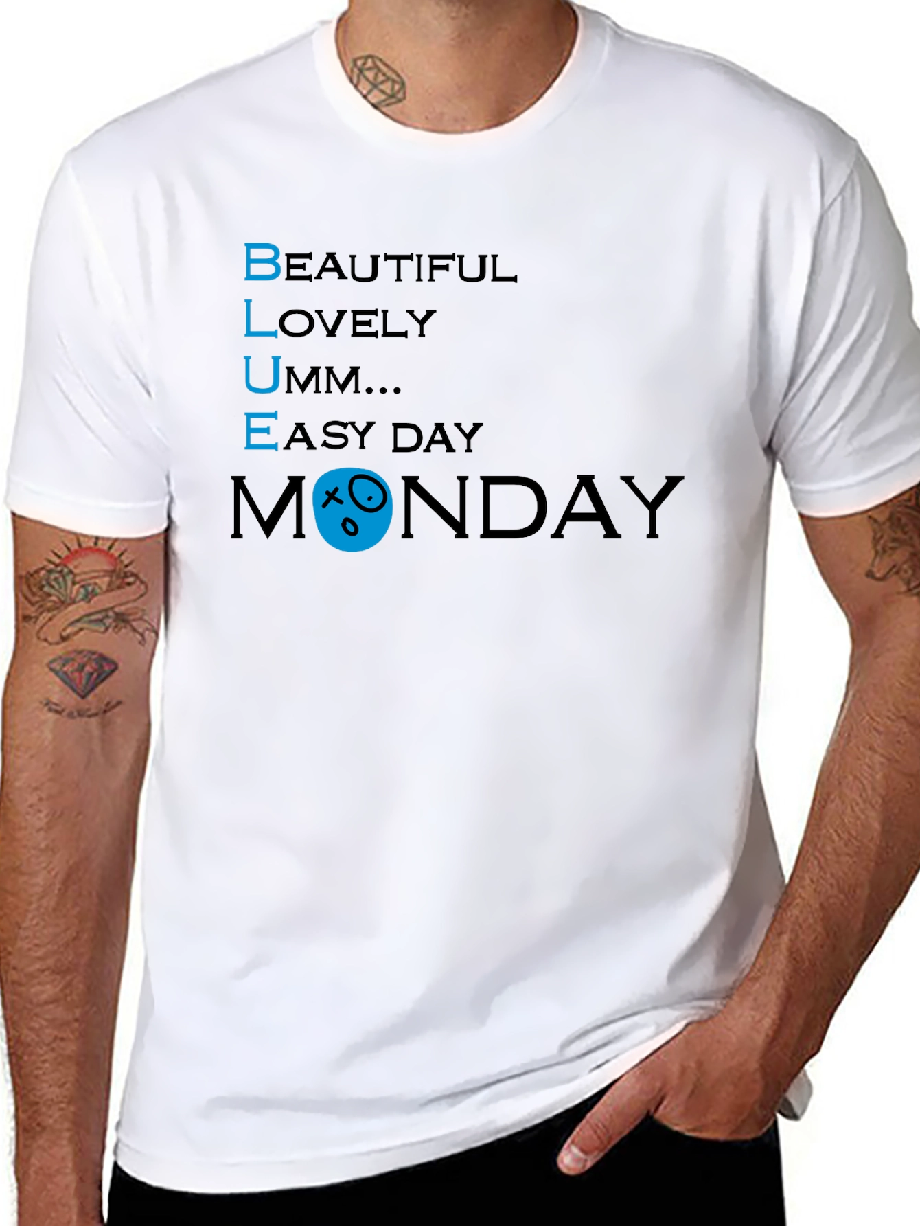 Blue Monday Graphic Tee - Relaxed Fit Cotton T-Shirt
