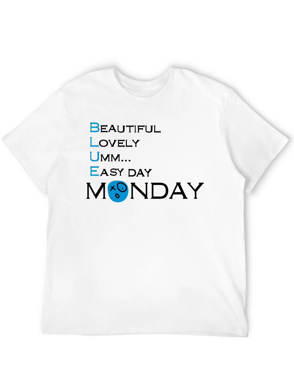 Blue Monday Graphic Tee - Relaxed Fit Cotton T-Shirt