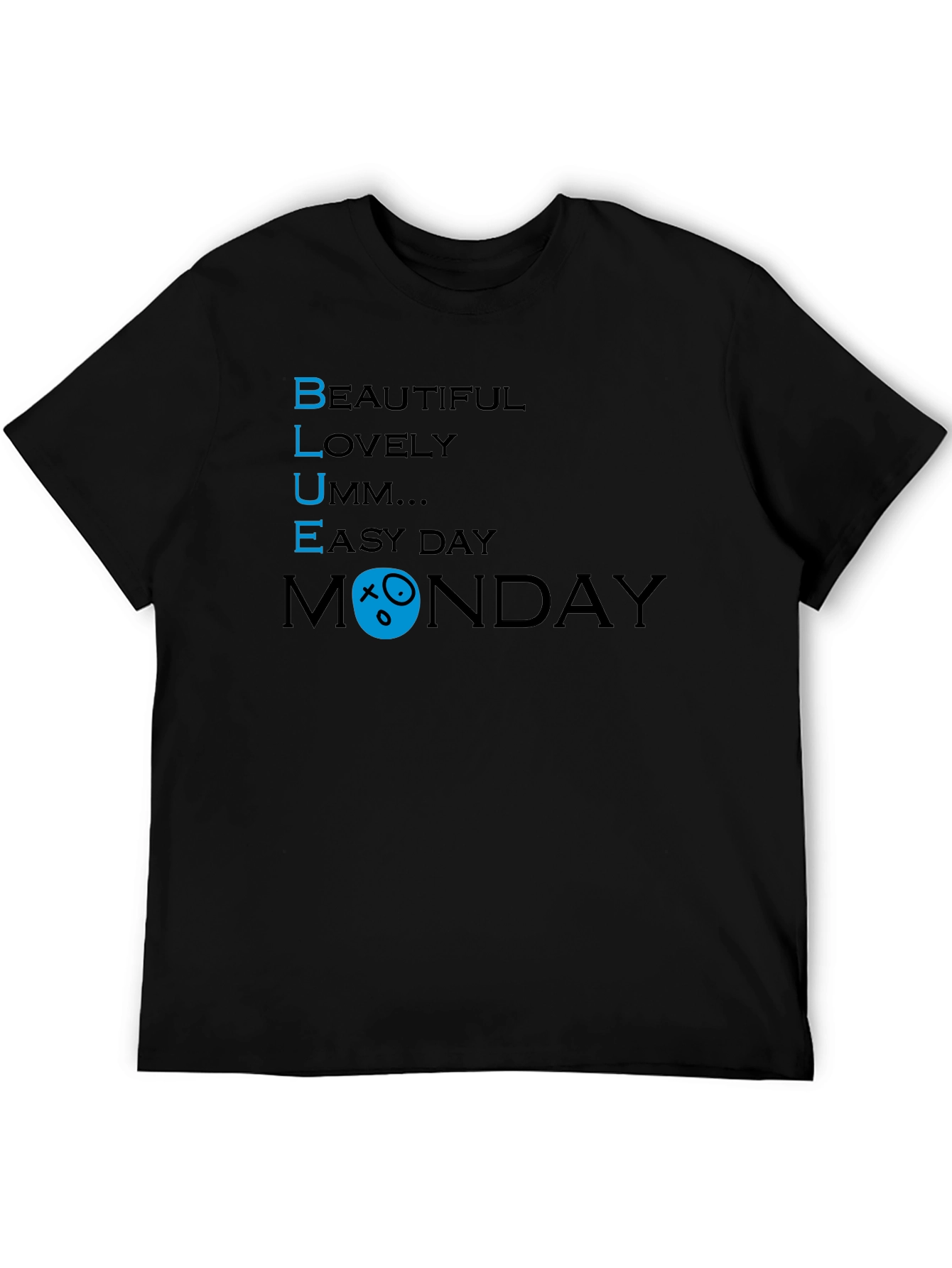 Blue Monday Graphic Tee - Relaxed Fit Cotton T-Shirt