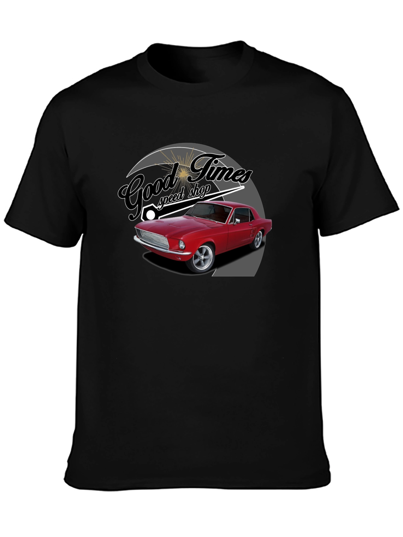 Good Times Speed Shop Car Graphic T-Shirt