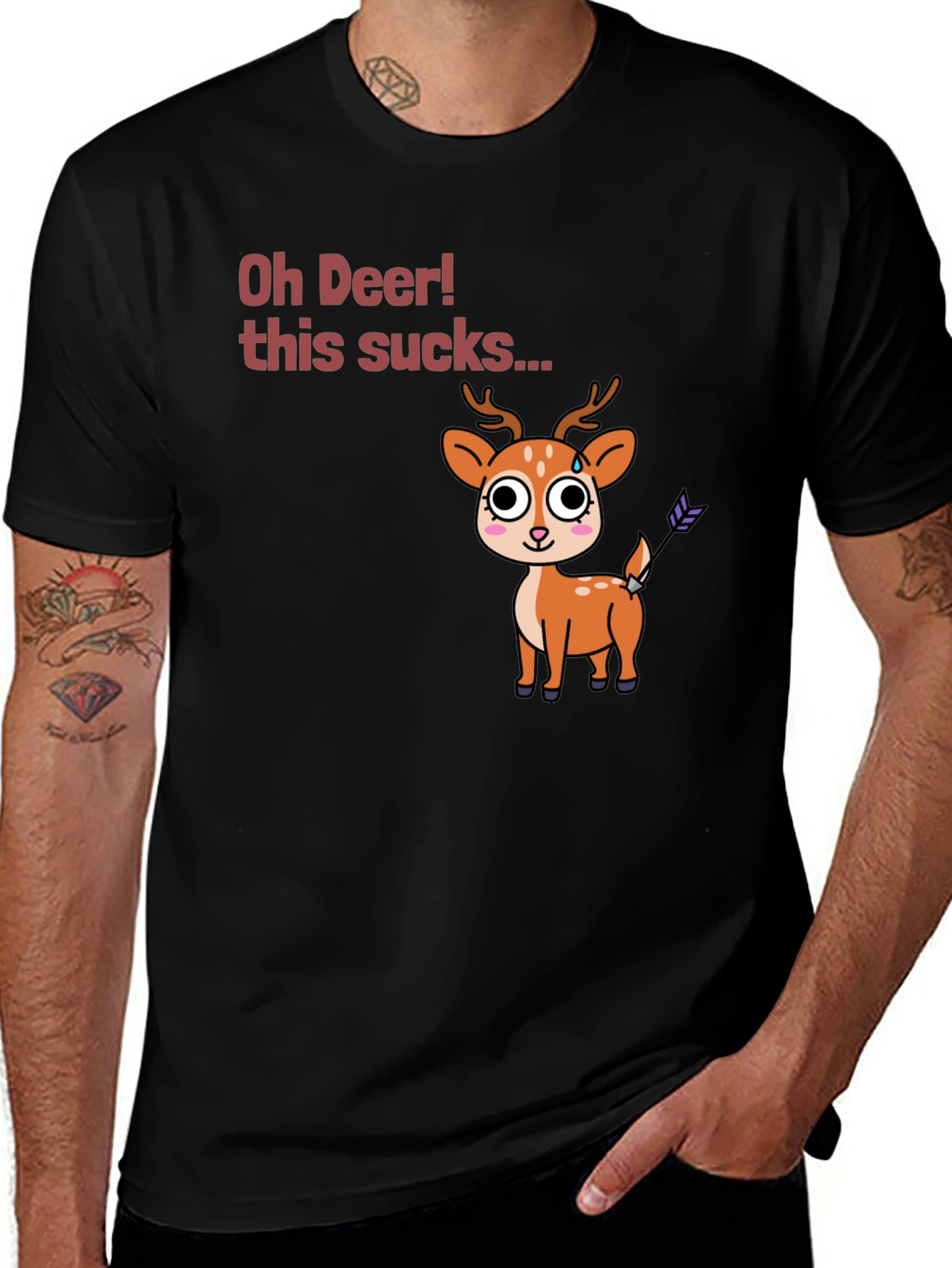 Oh Deer! Funny Novelty Graphic T-Shirt