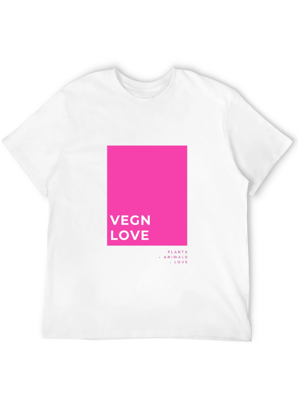 Vegan Love T-Shirt - Plants Animals Love Graphic Tee