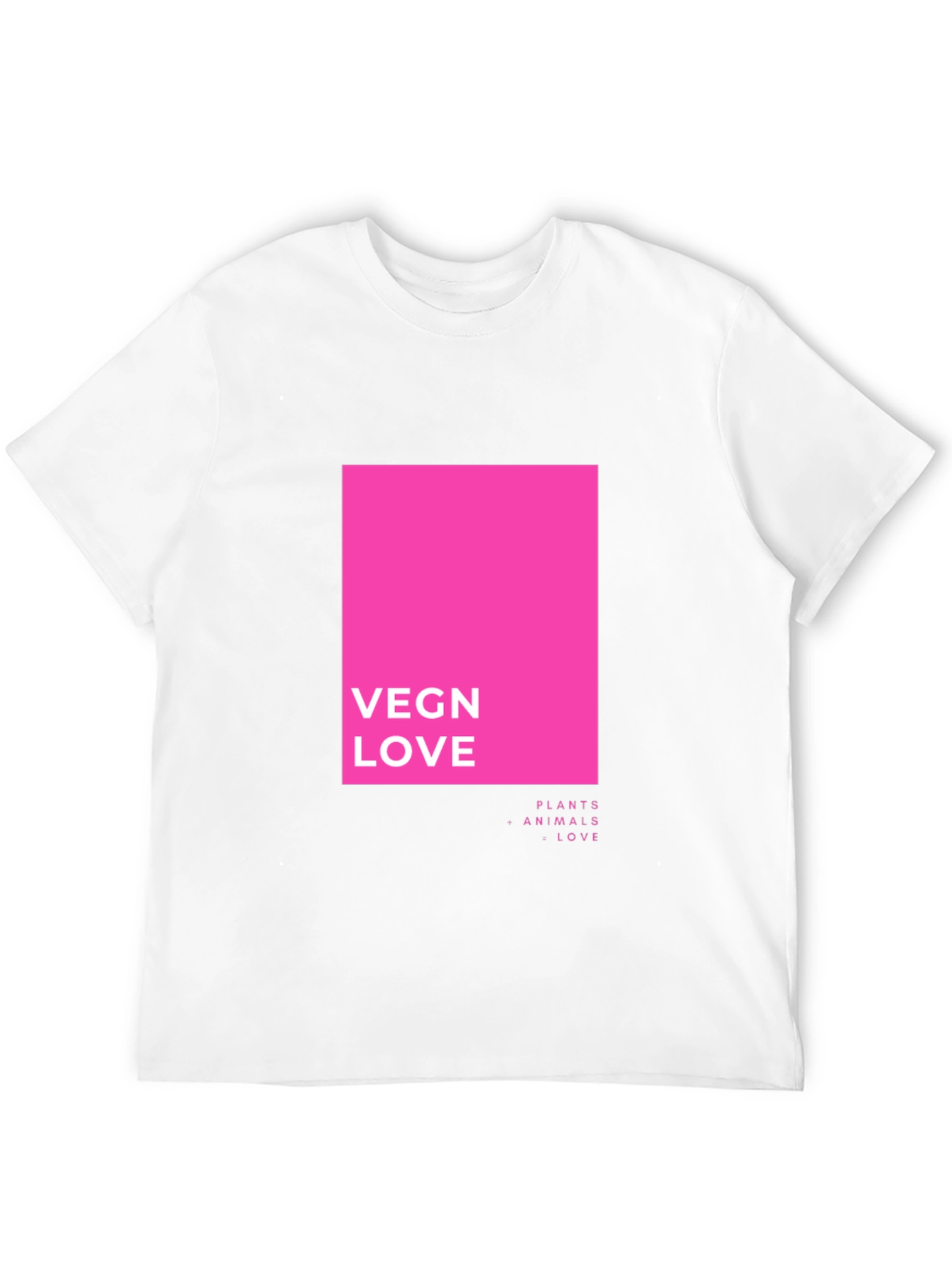 Vegan Love T-Shirt - Plants Animals Love Graphic Tee