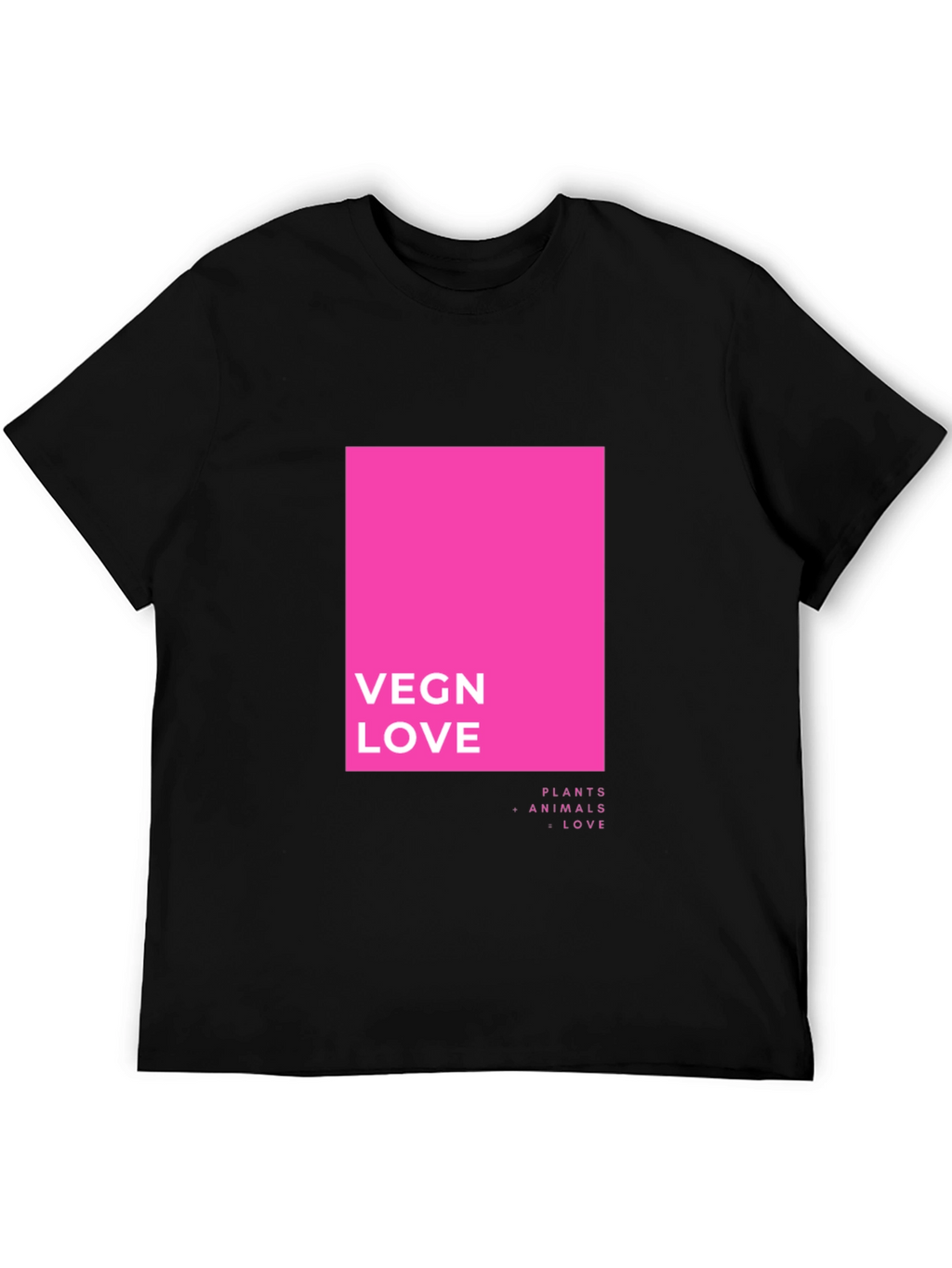 Vegan Love T-Shirt - Plants Animals Love Graphic Tee