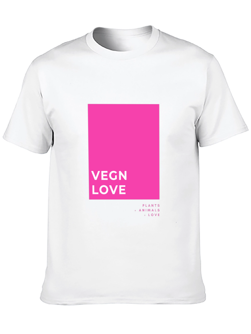 Vegan Love T-Shirt - Plants Animals Love Graphic Tee