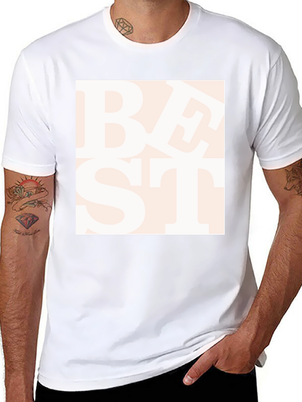 Trendy Best Text Graphic Black T-Shirt
