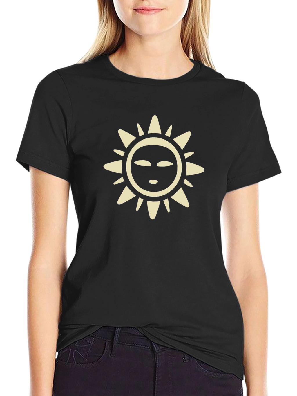 Sun Graphic Tee - Casual Black T-Shirt