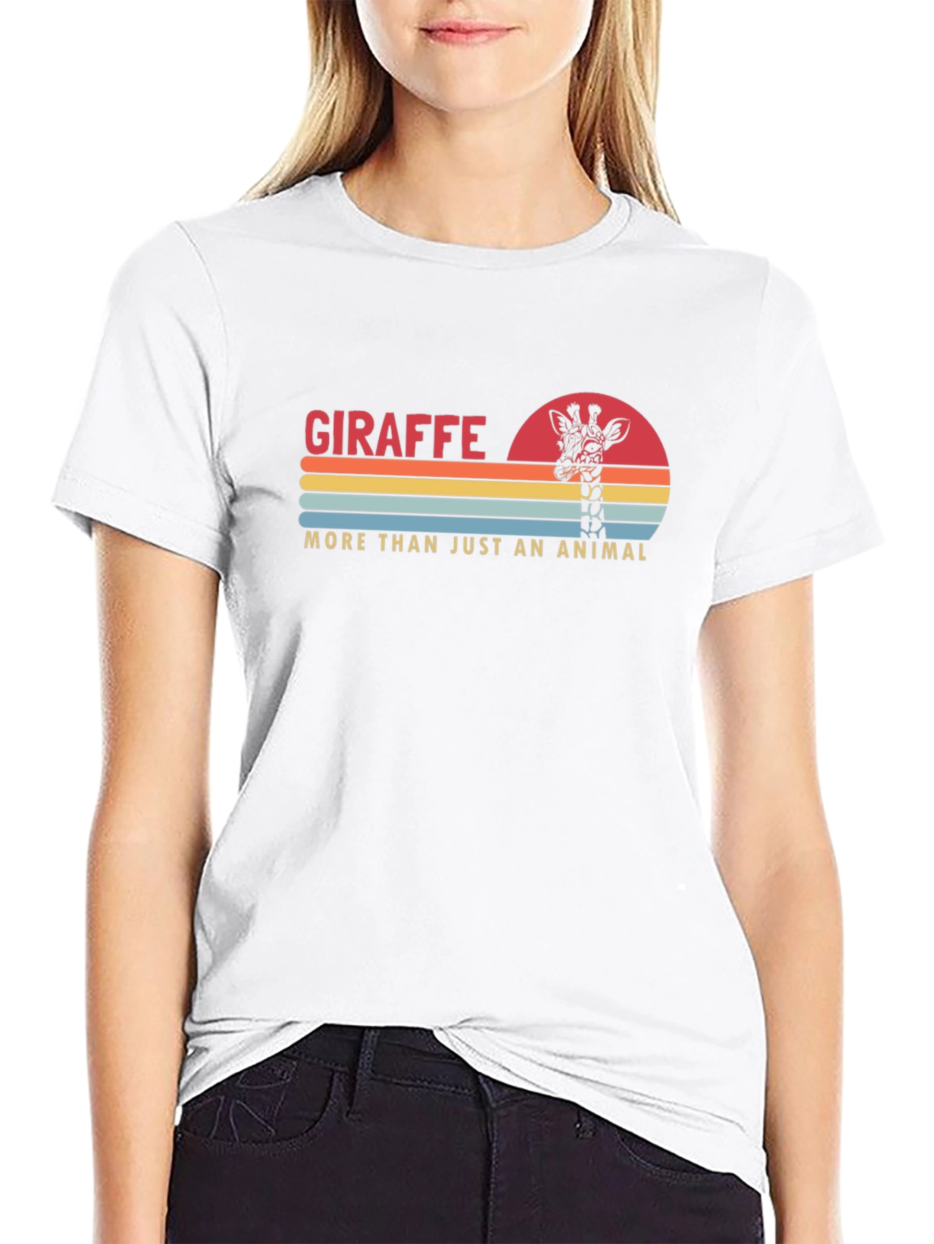 Giraffe Animal Retro Style Graphic T-Shirt