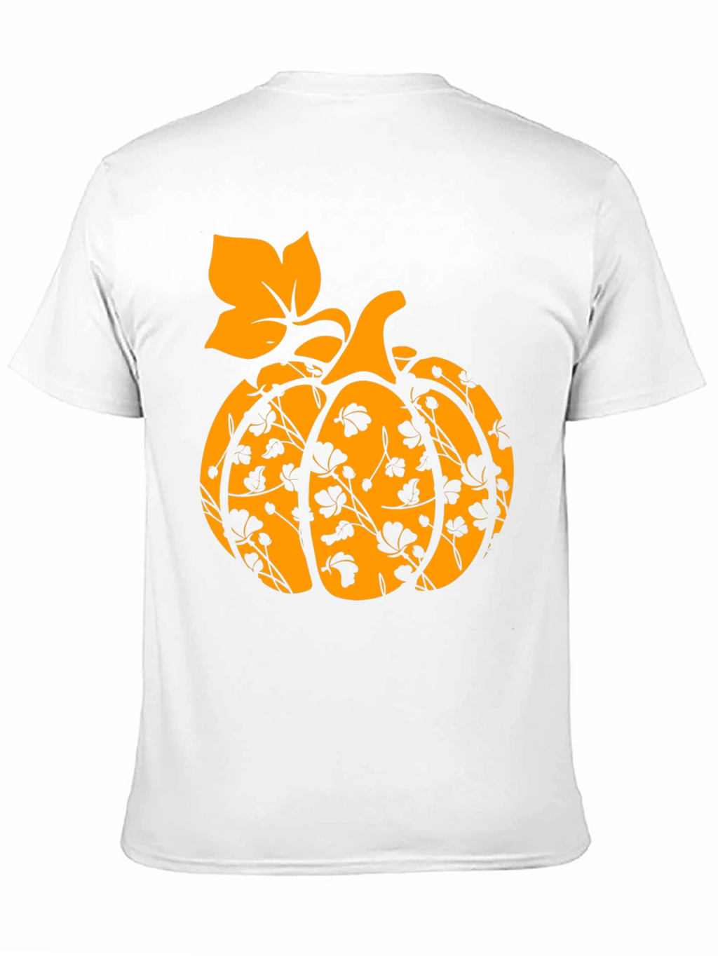 Floral Pumpkin T-Shirt - Fall Harvest Tee