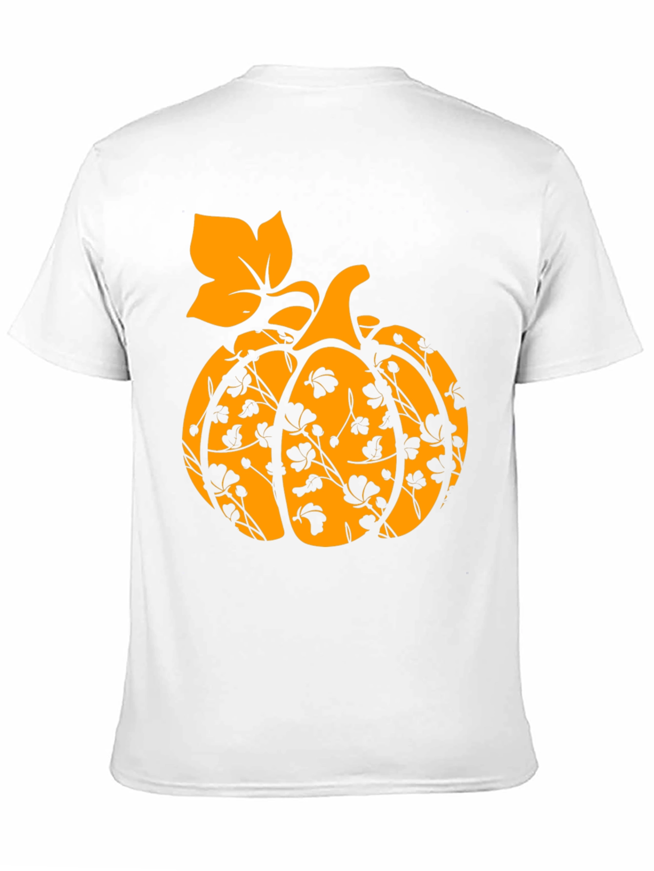 Floral Pumpkin T-Shirt - Fall Harvest Tee